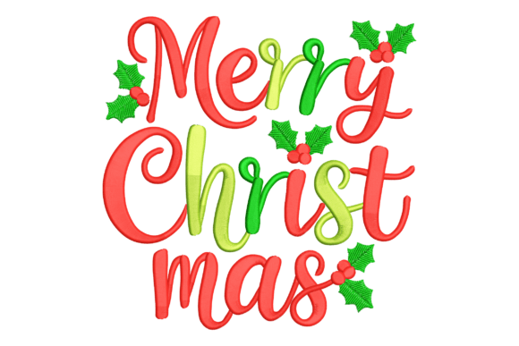 Merry Christmas Text Embroidery Review